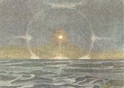 william r clark nansen har sjalv gjort den har teckningen av manringar och skuffmanar under en palarnatt i november 1893 Sweden oil painting artist